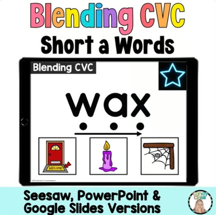 Blending Decoding CVC Words with Picture Matching to Centers Google Slides Use image preview 2