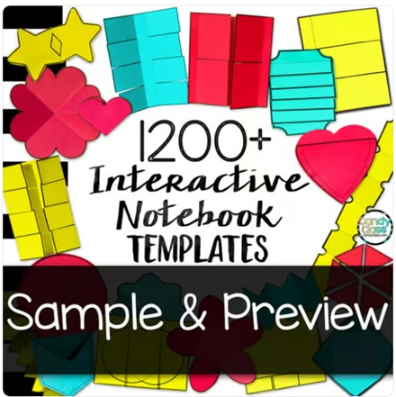 Interactive Notebook Templates Free Clipart Graphic Organizer Flip Book Freebie image preview 2