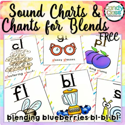 Sound Charts Chants L Blends Free Phonics Science of Reading Posters bl cl pl gl image preview 2