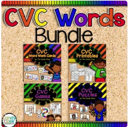 Short Vowel Activities Bundle CVC Games Word Work Cards Puzzles Worksheets A E I image preview 2