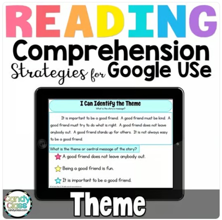 Theme Passages Digital Reading Comprehension Central Message Google Slides Use image preview 2