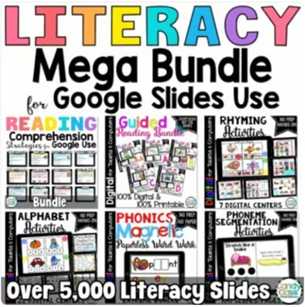 Digital Literacy Centers Reading Comprehension Phonics Rhyming Google Slides Use image preview 2
