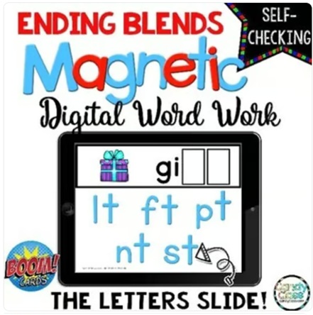 Ending Blends Final Consonant Cluster Boom Cards Digital Word Work Phonics Games image preview 2