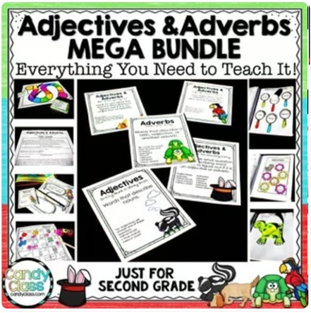 Adjectives and Adverbs Activities Lesson Plans 2nd Grade Grammar Assessments image preview 2