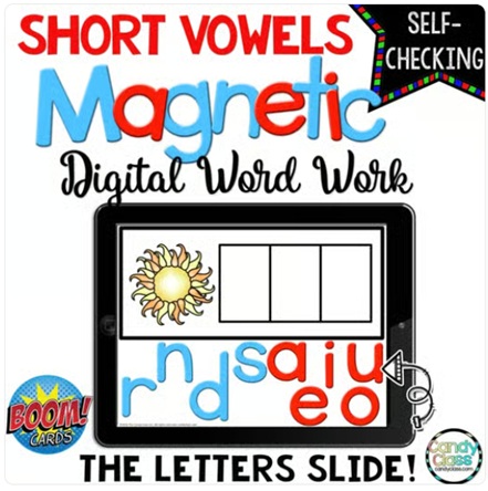 Short Vowels CVC Phonics Boom Cards Digital Word Work Reading Activities image preview 2