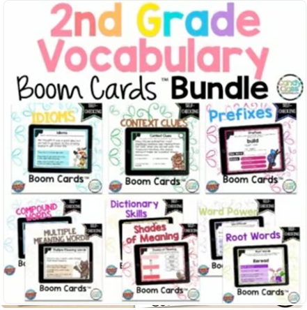 Digital 2nd Grade Vocabulary Games Literacy Boom Cards Activities Context Clues image preview 2