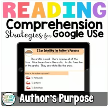Author's Purpose Passages Digital Reading Comprehension Google Slides Resource image preview 2