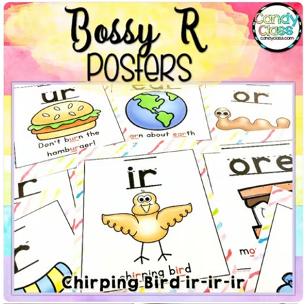 Bossy R Controlled Vowels Phonics Posters Fun Chants Anchor Charts Sound Wall image preview 2