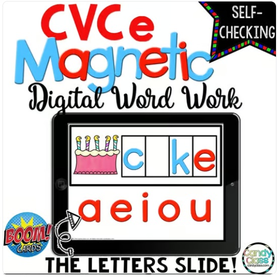 Long Vowel CVCe Boom Cards Activity Science of Reading Digital Word Work Mapping image preview 2