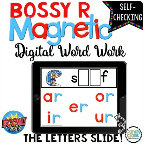 Bossy R Controlled Vowel Phonics Digital Word Work Reading Boom Cards Review image preview 2