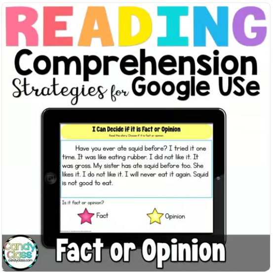 Fact and Opinion Passage Reading Comprehension Activity Google Slides Use image preview 2