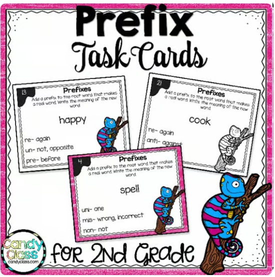 Root Word & Prefixes 2nd Grade ELA Vocabulary Activity Task Cards Scoot Game image preview 2