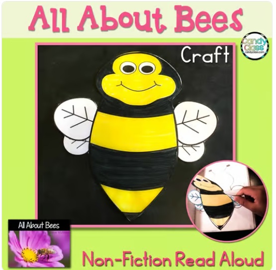 All About Bees Spring Writing Craft Activity & Nonfiction March Read Aloud Book image preview 2
