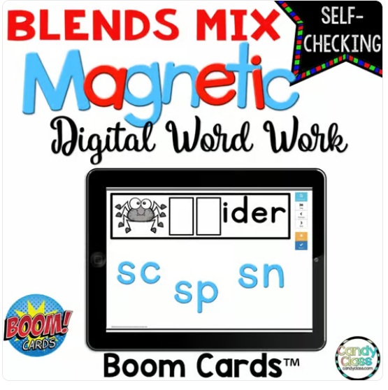 Beginning Blends Boom Cards Games Digital Word Work Phonics Activities L R & S image preview 2