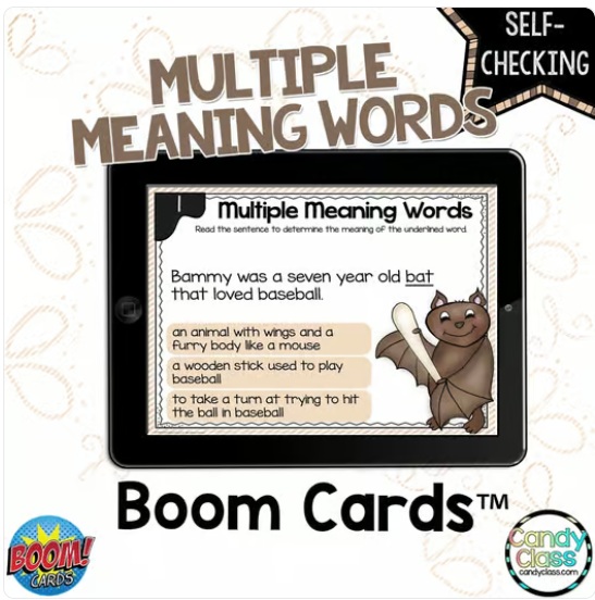 Homonym Multiple Meaning Word Activities Context Clue Boom Cards for Vocabulary image preview 2