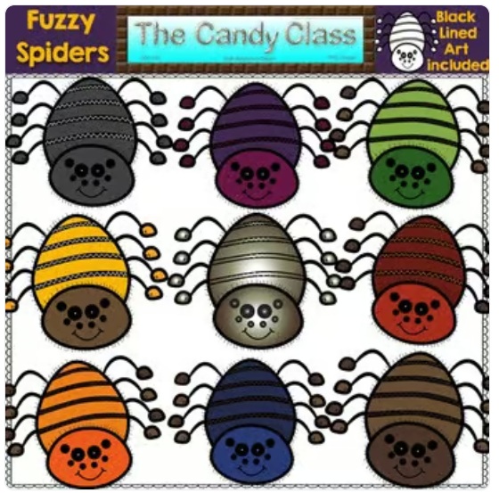 Fall Spiders Clipart Halloween Eight Eyes Autumn Clipart image preview 2