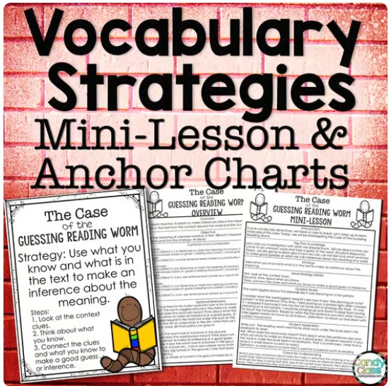 Vocabulary Strategies Posters Mini Lesson Plans Context Clues Anchor Charts  image preview 2