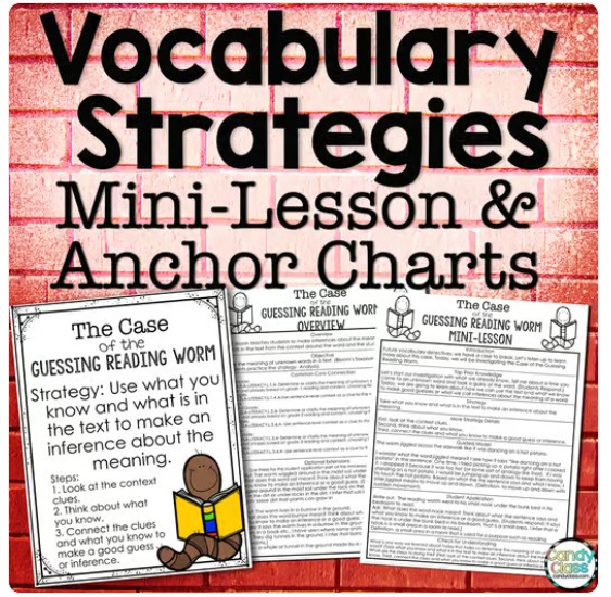Vocabulary Strategies Anchor Chart Posters Guided Mini Lessons Context Clues image preview 2