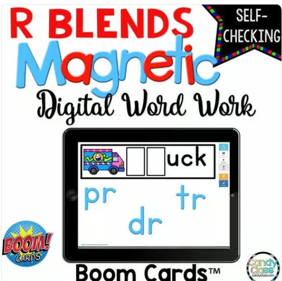 R Blends Phonics Digital Word Work Reading Boom Cards Review Game Activity image preview 2
