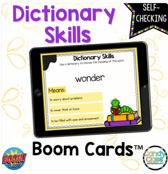 Dictionary Skills Digital 2nd Grade ELA Vocabulary Boom Card Game Activities image preview 2