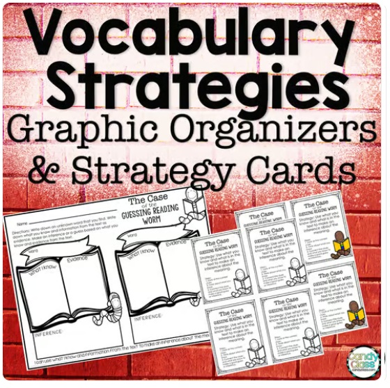 Vocabulary Strategy Cards Graphic Organizers Worksheet Word Collector Activities image preview 2