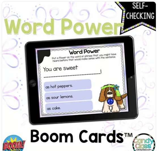 2nd Grade ELA Vocabulary Activity Boom Cards Idioms & Word Power Phrases image preview 2