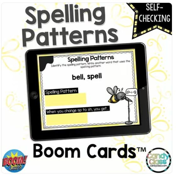 Digital Spelling 2nd Grade ELA Grammar Reading Practice Boom Cards Activity Game image preview 2